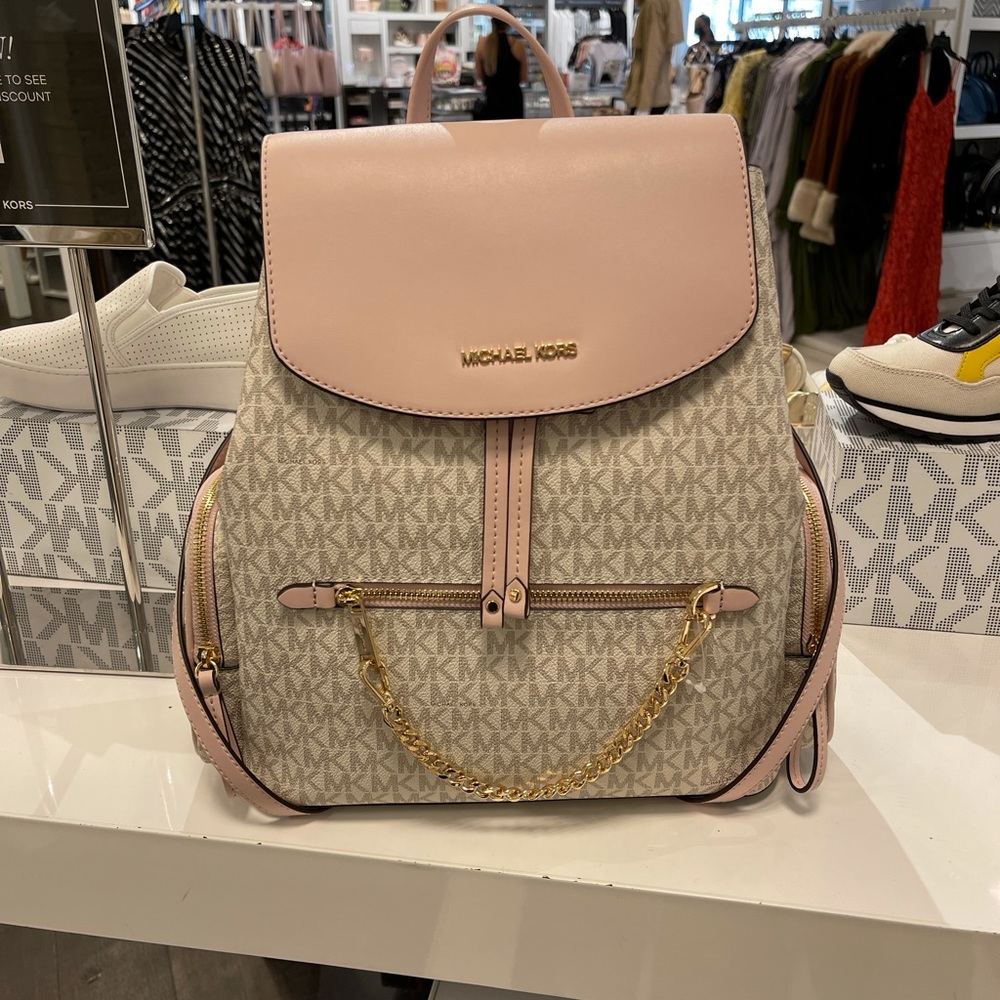 Michael Kors JSI Large Chain Backpack - Picture 2 of 9